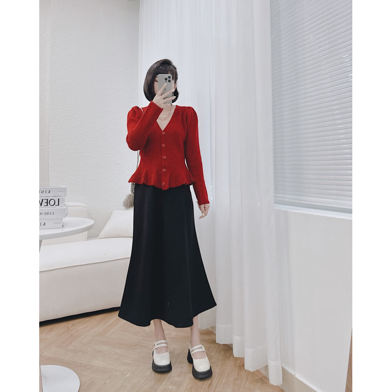 Chân váy dạ dáng dài eo chun co giãn hàng loại 1 chất đẹp