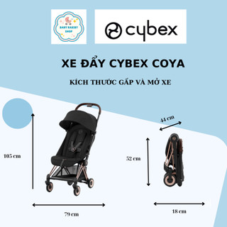 Xe đẩy du lịch gấp gọn Cybex Coya Rose Gold