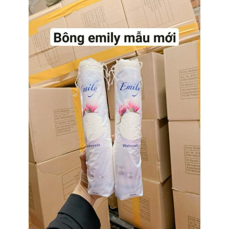 Bông tẩy trang Emily 120 miếng Đức chính hãng siêu mềm siêu thấm