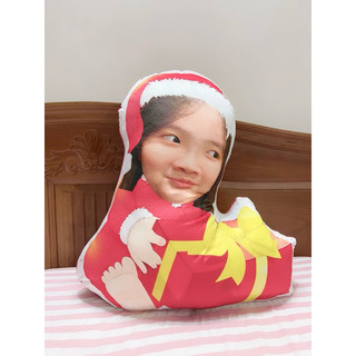 Gối bông ghép mặt Noel