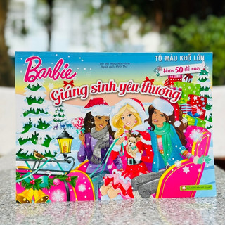 Barbie - giáng sinh yêu thương - sách tô màu và 50 hình đề can dán sticker
