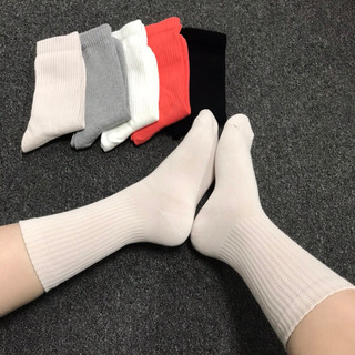 Tất vớ cổ cao nam nữ Uni.qlo nhiều màu phong cách basic, tất công sở đi giày tây cotton organic cao cấp
