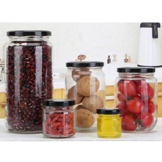 Hũ Thủy tinh tròn 75ml 100ml 240ml 350ml 500ml 1 Lít , để CHƯNG YẾN, LÀM SỮA CHUA, ĐỰNG TINH BỘT, GIA VỊ, TRÀ HOA
