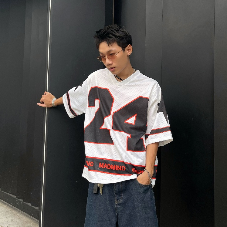 Áo Jersey Ngắn Tay 24 Jersey Madmind - Màu Be / Trắng / Đen
