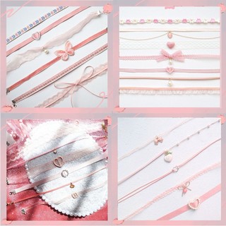 Chocker xinh BST màu hồng Mayconner