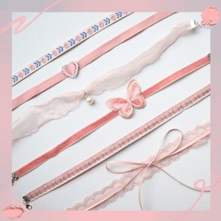 Chocker xinh BST màu hồng Mayconner