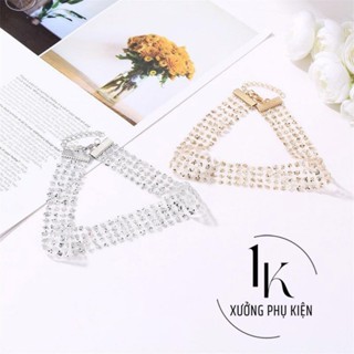 [XƯỞNG SALE 5K ] Vòng cổ dây chuyền choker nữ lưới đính đá phong cách cá tính