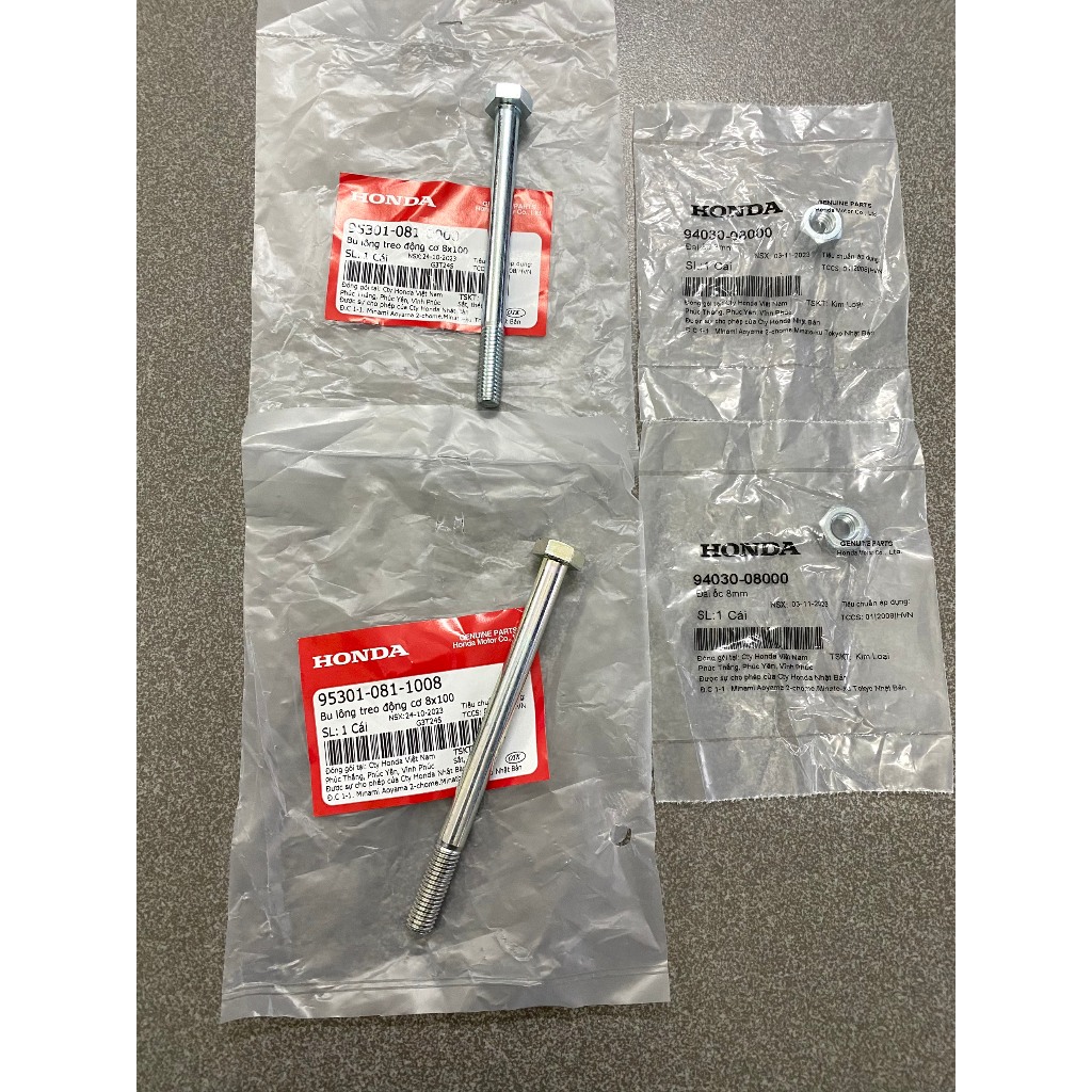 Ốc tán treo máy xe wave nhỏ zx100 future 1 chính hãng 9403008000 953010811008 953010810000