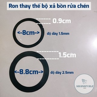 Ron (gioang) cao su thay thế chậu bồn rửa chén (∅80 x bản rộng 8mm x dày 2mm)