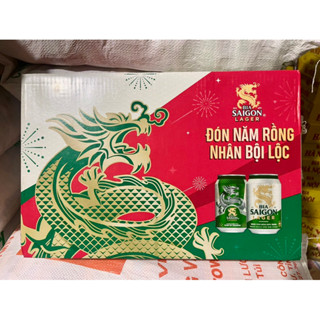 Thùng 24 Lon Bia Sài Gòn Xanh X 330ml