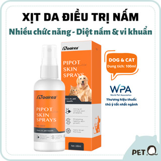 Xịt nấm ve ghẻ chó mèo Puainta, Xịt đa chức năng, Điều trị Nấm, Viêm da Ve rận, Làm lành vết thương, An toàn liếm, 100ml