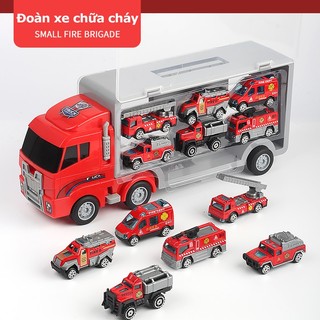 Nhiều Mẫu bộ xe tải hợp kim nhiều ngăn chứa nhiều xe nhỏ, đồ chơi ô tô Container, xe hàng vận tải.