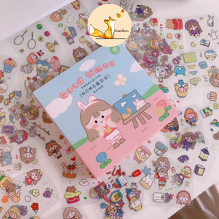Sticker cute trang trí sổ tay mohamm điện thoại bình nước bàn học dễ thương