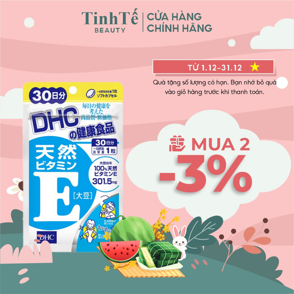 Viên uống bảo vệ sức khỏe DHC bổ sung Vitamin E tự nhiên ( 30 Ngày )