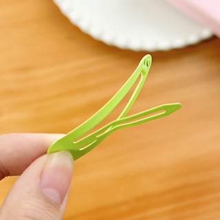 Set 5 kẹp tóc mỏ vịt kèm túi đựng gắn tag – phụ kiện tóc nhiều màu pastel xinh xắn