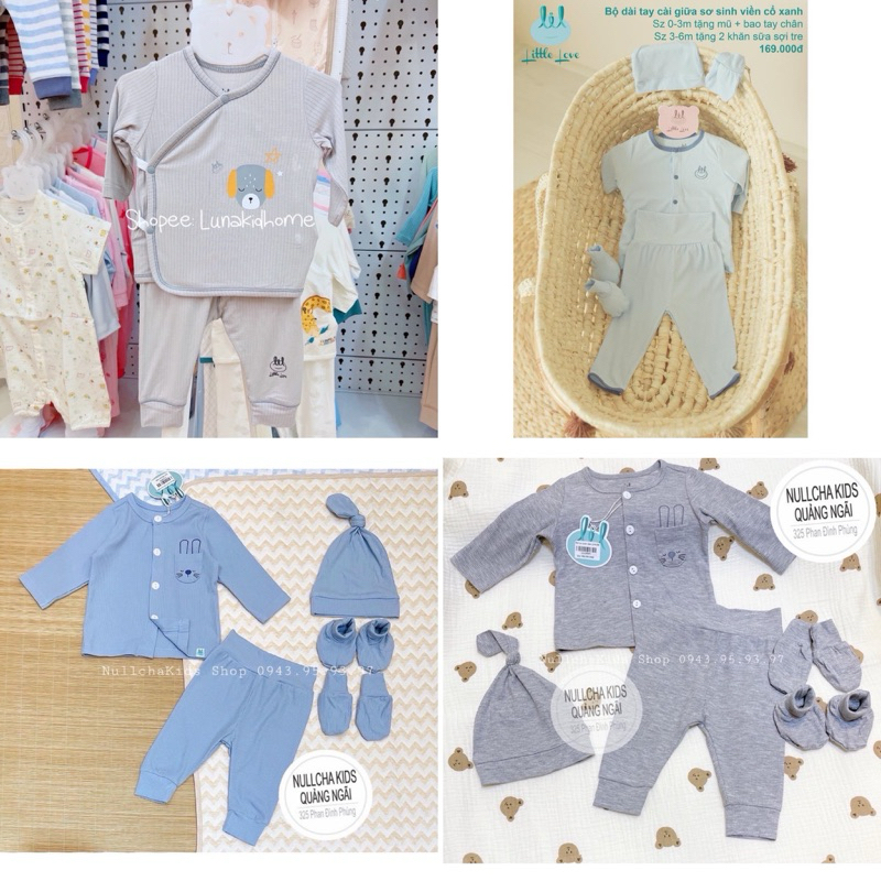 Bộ sơ sinh Little Love cho bé yêu (0-3M, 3-6M)