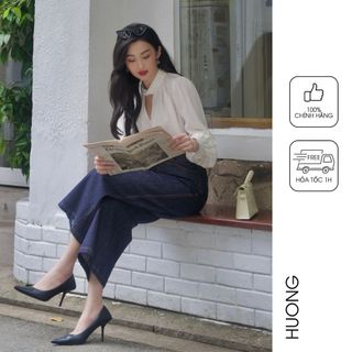 Áo sơ mi lụa cổ V HUONG BOUTIQUE BSSM23