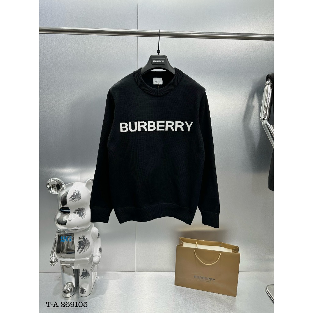 Áo Len BBR Nam Nữ Thêu Chữ Viền Kẻ Ngang Siêu Đẹp - Áo Len BBR Nam Thêu Chữ Cao Cấp