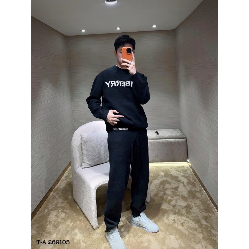 Áo Len BBR Nam Nữ Thêu Chữ Viền Kẻ Ngang Siêu Đẹp - Áo Len BBR Nam Thêu Chữ Cao Cấp