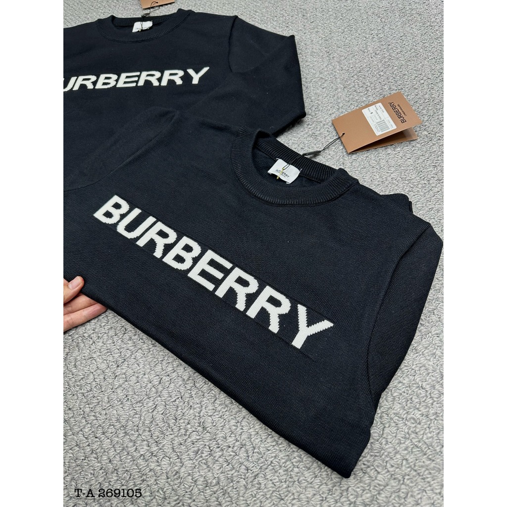 Áo Len BBR Nam Nữ Thêu Chữ Viền Kẻ Ngang Siêu Đẹp - Áo Len BBR Nam Thêu Chữ Cao Cấp