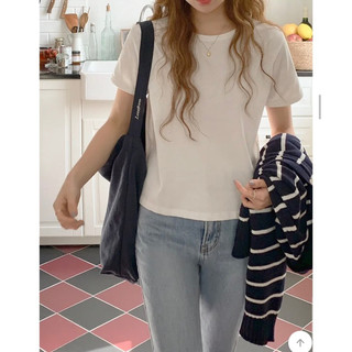 (Aheun.studio )Áo thun nữ baby tee, áo thun trơn cotton 100% BASIC TEE