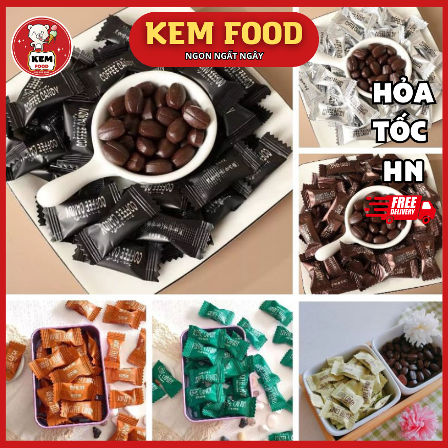 500G Kẹo Cafe Không Đường Giảm Cân COFFE CANDY - KEMFOOD