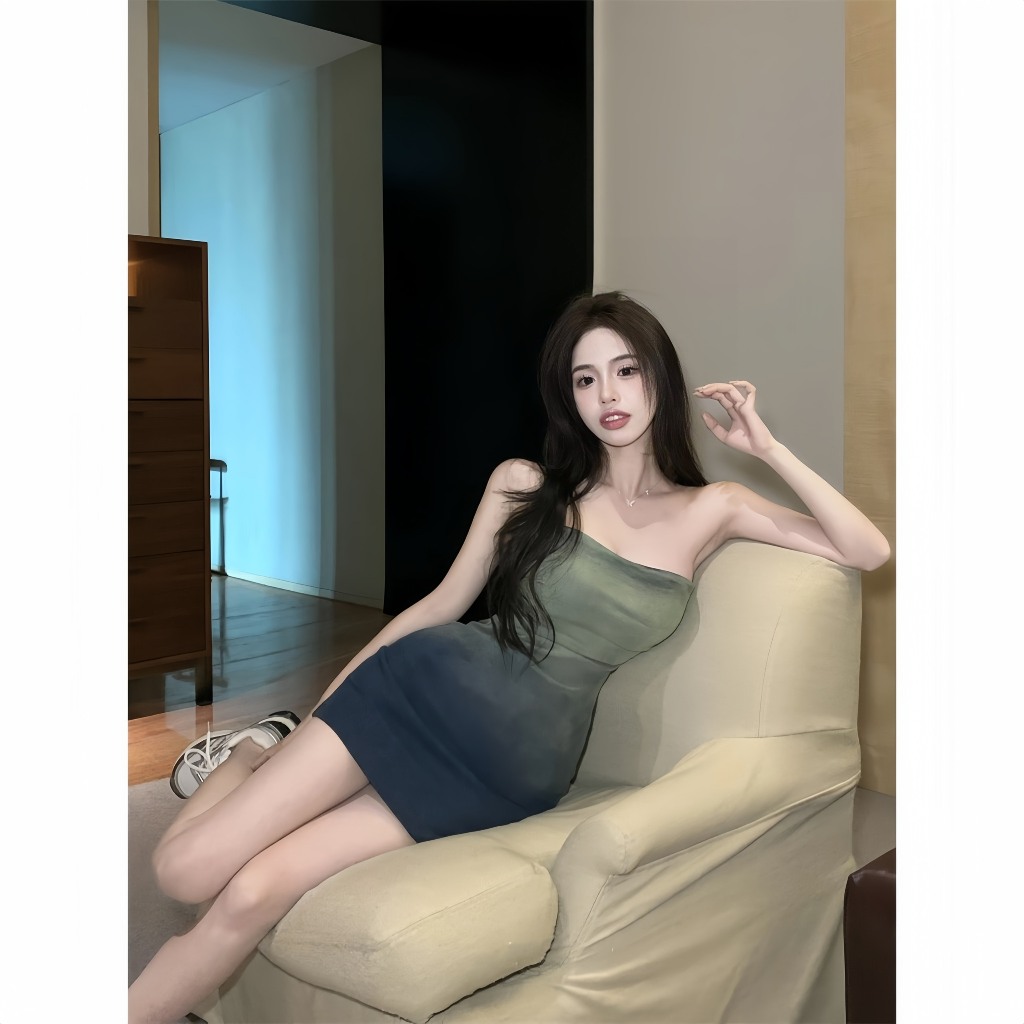 UV001 Váy bò ôm body đuôi cá dài xuân hè Jeans Denim xanh xinh Sẵn IB GIảm 30K