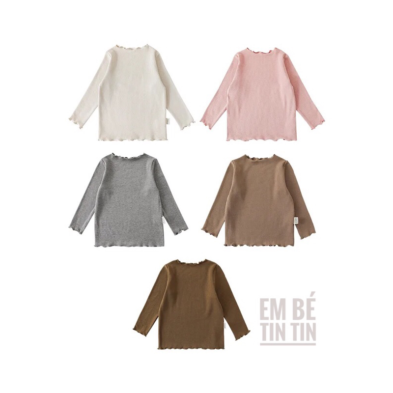 Áo giữ nhiệt viền bèo style Hàn cho bé gái