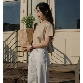 (Aheun.studio )Áo thun nữ baby tee, áo thun trơn cotton 100% BASIC TEE