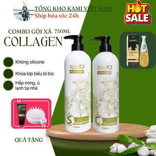 Cặp dầu gội xả phục hồi hương nước hoa cao cấp Kami siêu mềm mượt - Kèm túi giấy chính hãng