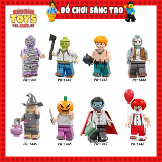 Xếp hình Minifigure Nhân vật lễ hội hóa trang Halloween - Đồ Chơi Lắp Ghép Sáng Tạo - POGO PG8174