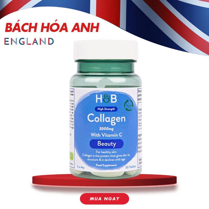 Collagen Holland & Barrett 3000mg sáng da, chống lão hóa