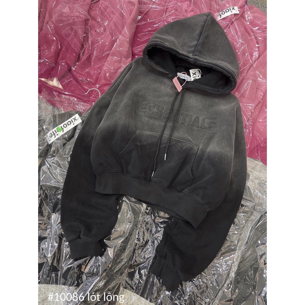 Áo Hoodie ESSENTIALS Nam Nữ Form Rộng Unisex Chất Nỉ Dày Dặn