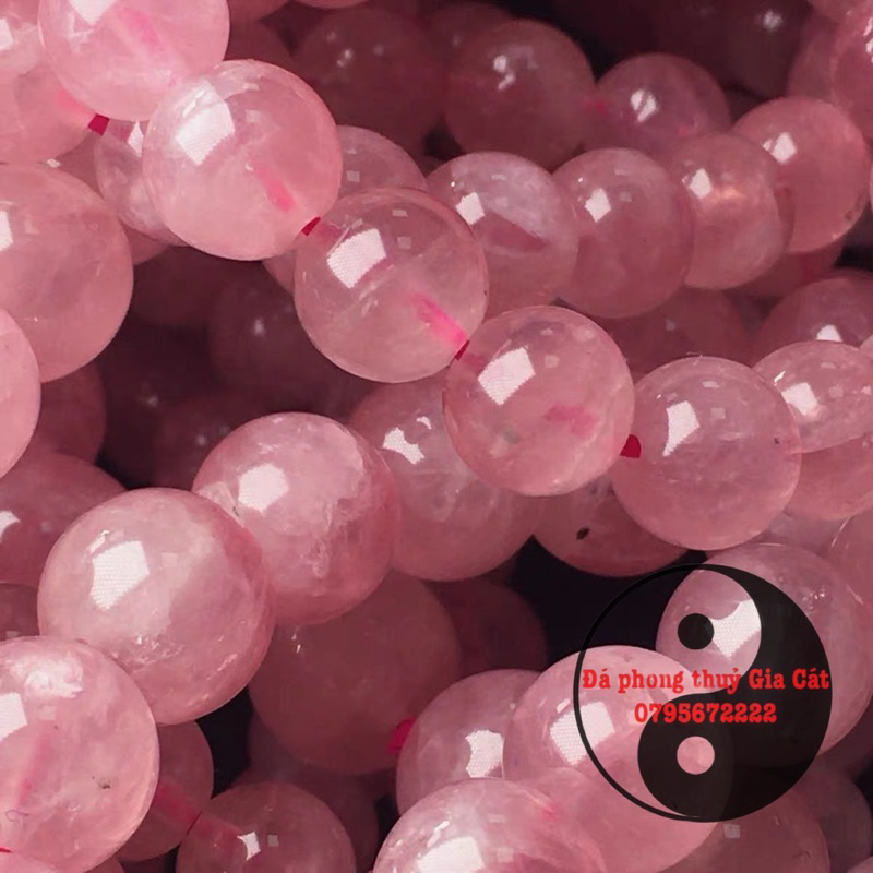 Vòng tay đá thach anh hồng sao đẹp 5a có kiểm định hàng chuẩn