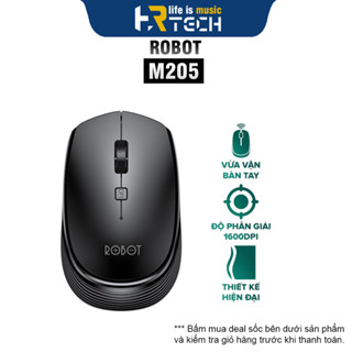  Chuột Không Dây ROBOT M205 Có Nút Tùy Chỉnh Độ Phân Giải Thiết Kế Gọn Nhẹ - Bảo Hành 12 Tháng 