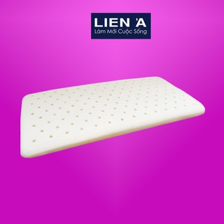 Gối cao su trẻ sơ sinh liên á oval 17x35x2cm - cao su thiên nhiên 100%