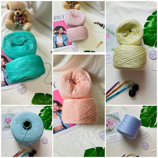 Yarn - sợi lụa giấy - sợi chập hay xe/se tròn | cỡ sợi ~ 0.8mm | đan móc sản phẩm mùa hè - siêu nhẹ | terri store