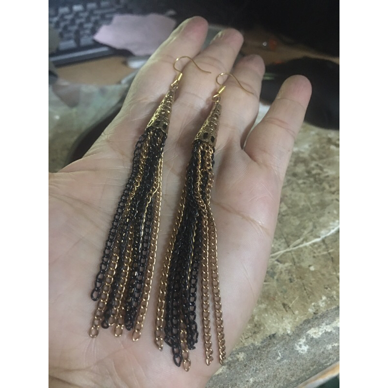 Hoa tai hai màu phong cách si tuyển Nhật