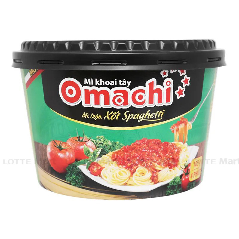 Combo 5 tô mì trộn Omachi xốt Spaghetti tô 105g