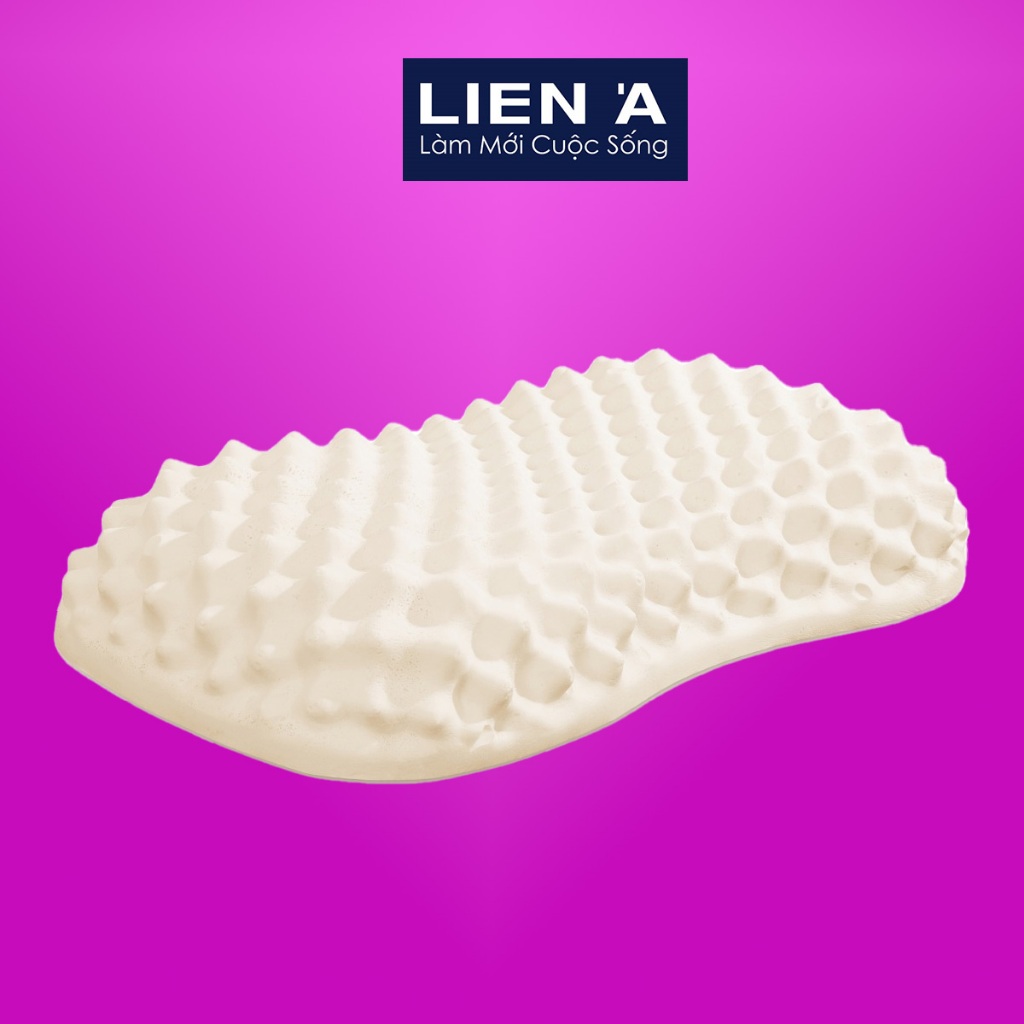 Gối Cao Su Liên Á Convoluted Peanut 35x55x11cm - Cao Su Thiên Nhiên 100%