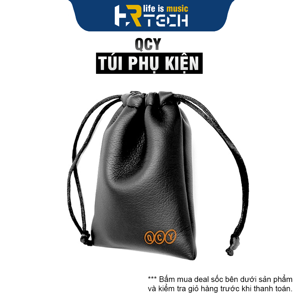 Túi Da Đựng Phụ Kiện Điện Tử QCY Kích Thước 8x10cm