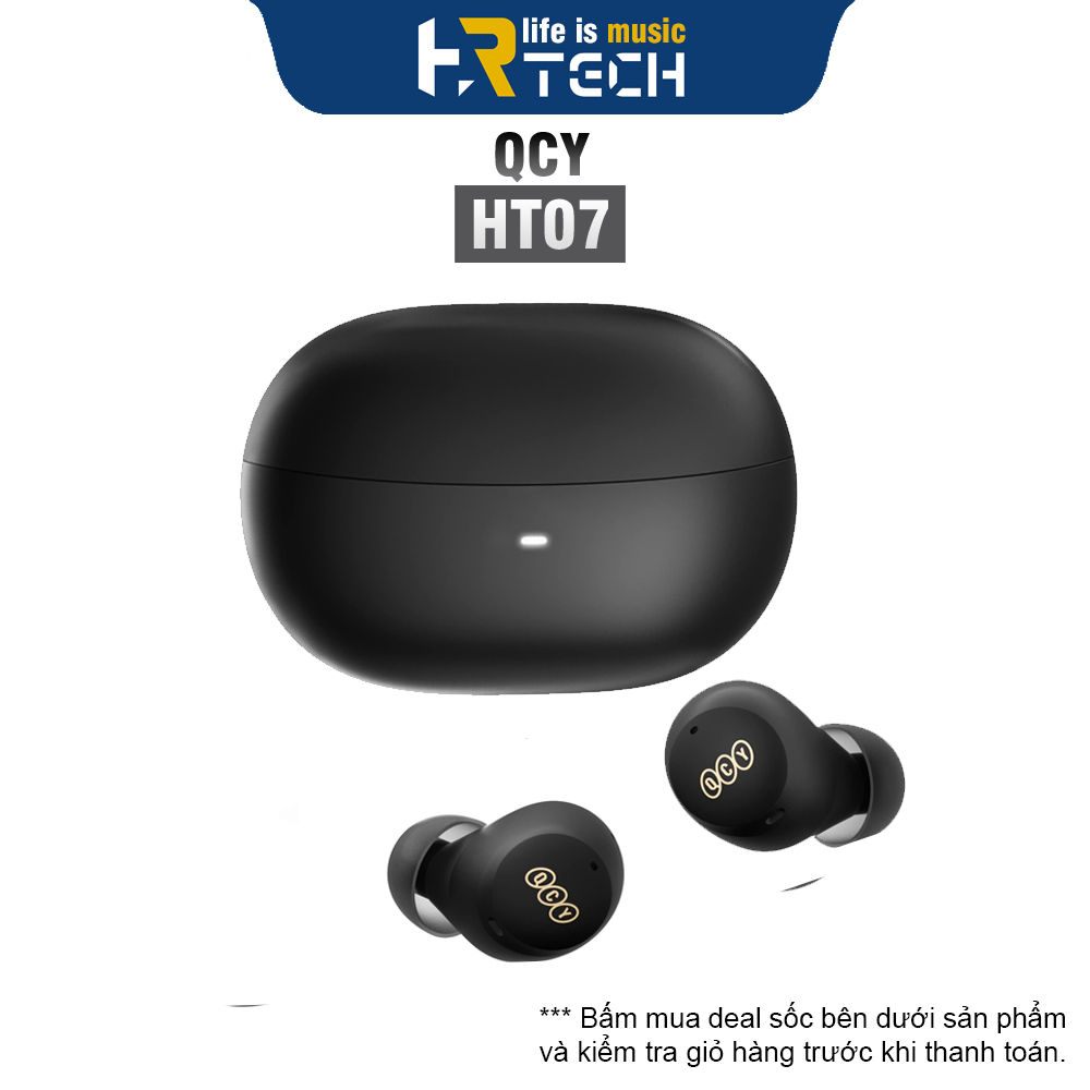 Tai Nghe Không Dây True Wireless QCY HT07 Chống Ồn Chủ Động ANC 40dB 6 Mic Đàm Thoại Bluetooth 5.2