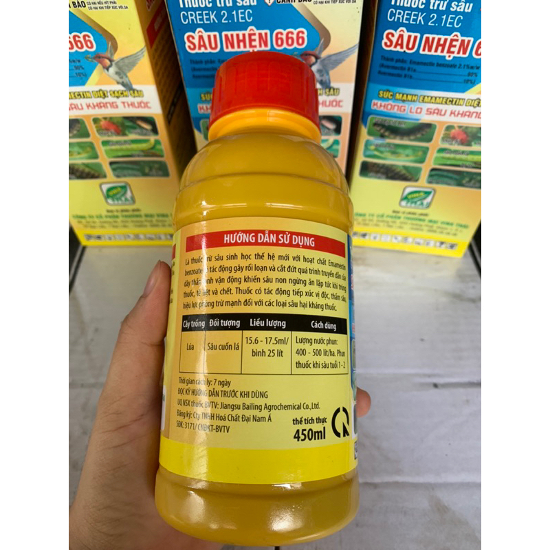 SÂU NHỆN 666_Sức Mạnh EMAMECTIN Diệt Sạch Sâu 450ml