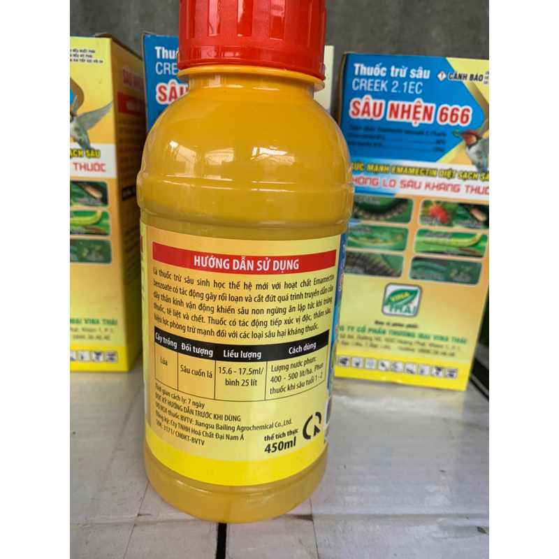 SÂU NHỆN 666_Sức Mạnh EMAMECTIN Diệt Sạch Sâu 450ml