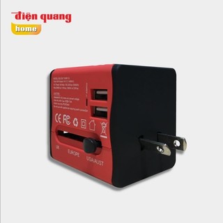 Ổ cắm du lịch Điện quang 2 cổng USB Xả tồn kho