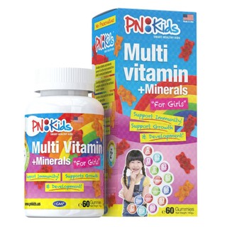 Viên Nhai PNKids Bổ Sung Vitamin Và Khoáng Chất Cho Bé Gái 60 viên
