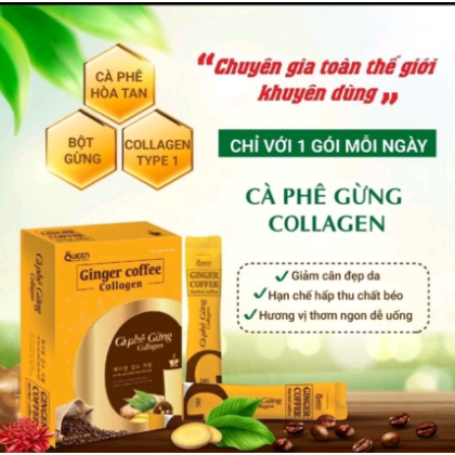 Cafe gừng Collagen giữ dáng, đẹp da, giảm cân an toàn, nhanh chóng.