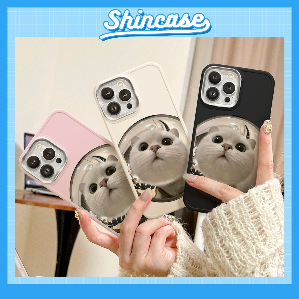 Ốp Điện Thoại Mềm Mạ Kim Loại Zoom Cat Cho iphone 11 13 15 14 12 pro max 7 8 plus x xr xs max 7plus 8plus