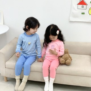 Bộ cotton len dài tay thu đông co dãn mềm mịn cho bé trai bé gái mặc thu đông 𝟎𝟖𝐁𝐃𝐓
