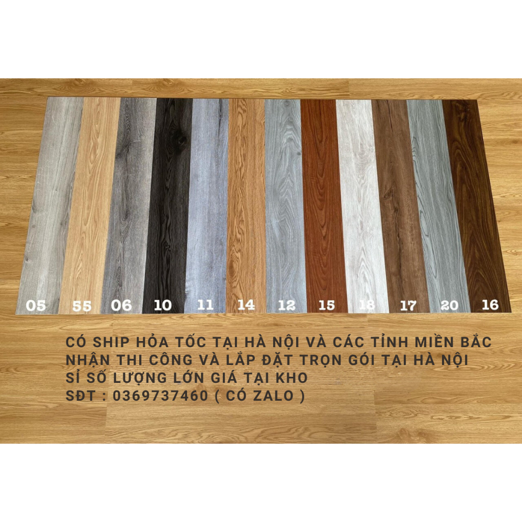 36 TẤM (5M) SÀN NHỰA VÂN GỖ BÓC DÁN HÀNG LOẠI 1 DÀY 2MM